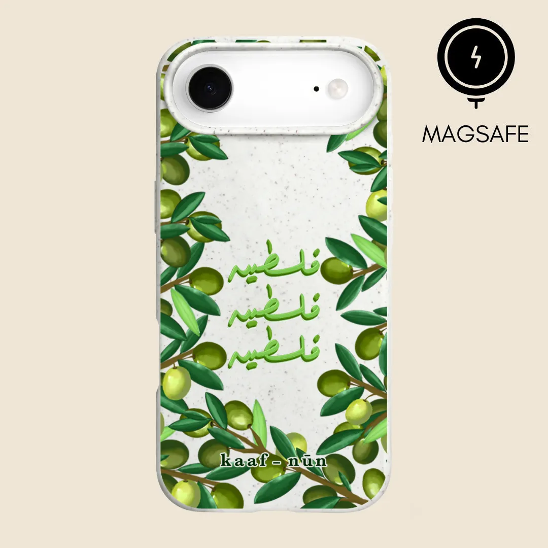 Durable Protection Layer Olive Orchards MagSafe iPhone Case