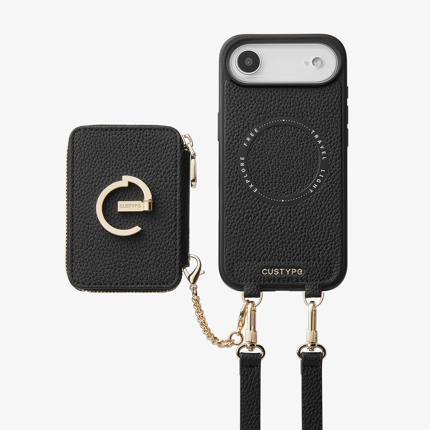 Colorful option Light Build Original Design Set- Detachable Magsafe Crossbody Wallet Phone Case Set For Travel