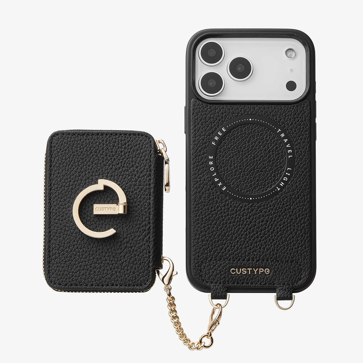 Original Design Set- Detachable Wallet Phone Case with Wireless Charging Card Holder and Wireless Charging Compact Fit