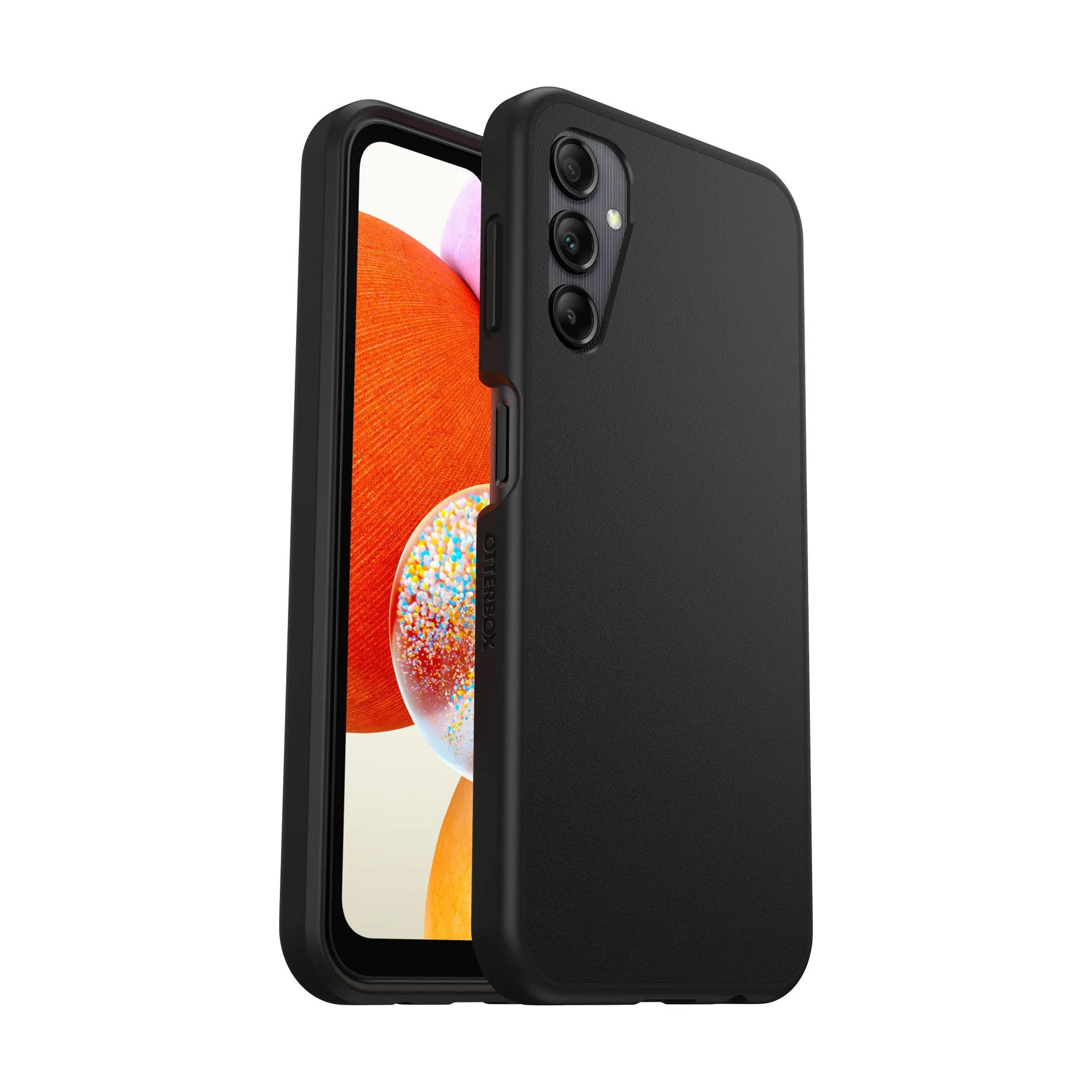 Stylish Detailing OtterBox React Cover for Galaxy A14 - Black