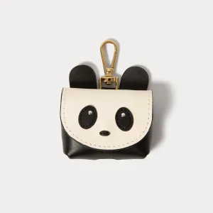 Panda Animal AirPods Clip-On Pouch - Panda Black/Gold hybrid material case Everyday Tech Organizer