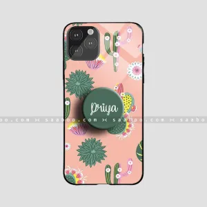 Slim Comfort Glossy Protective Case With Peach Cactus
