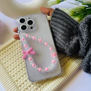 Comfort touch Compact Frame Pink Bow Butterfly Charms For Phone Case