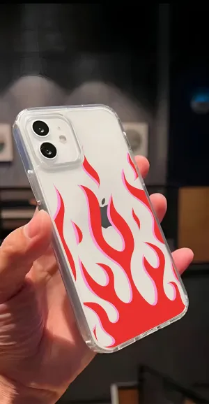 Minimal Aesthetic Protective Form Fit Pink Flame Aesthetic Silicone case