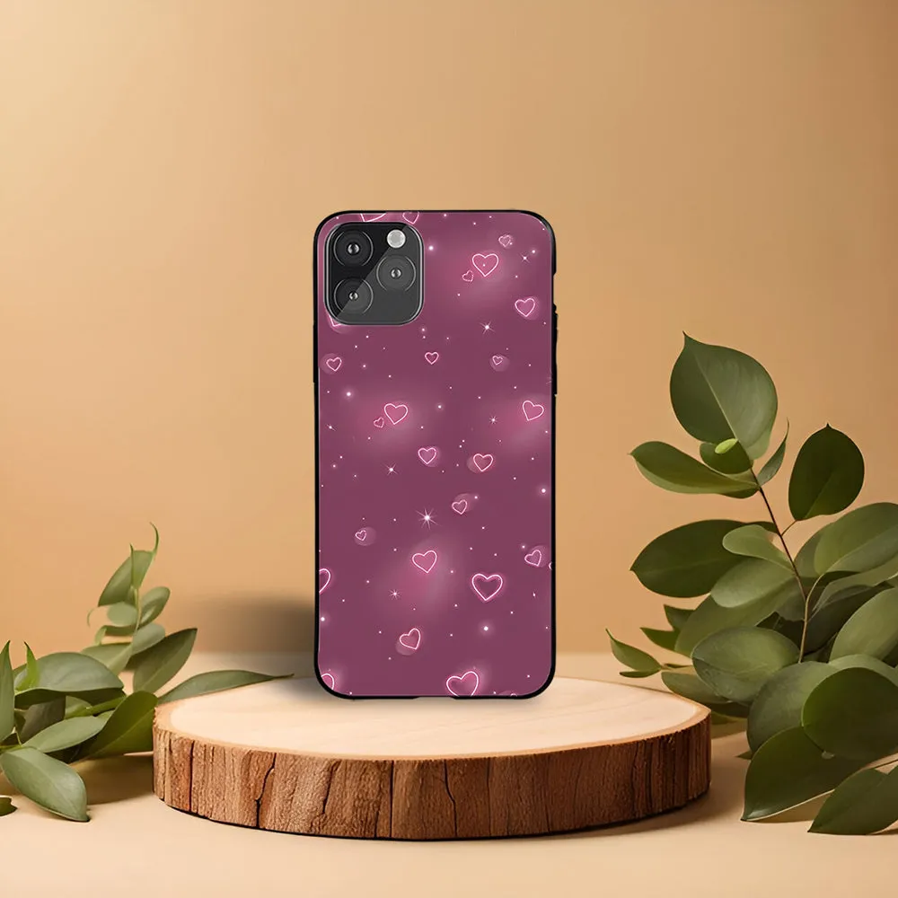 Pink horizon heart Printed Girly phone Case Comfort Design Hybrid Pattern Design