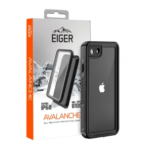 Protective Surface Drop Shield Eiger Avalanche Case & Screen Protector for Apple iPhone SE/8/7 in Black