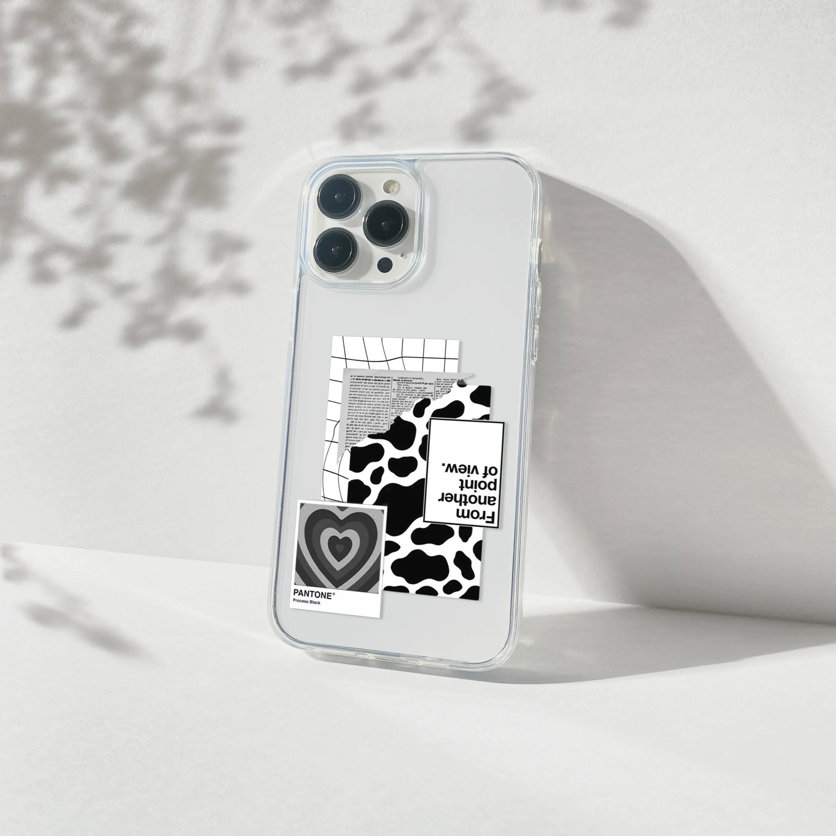 Vivid Surface Detail Soft Finish Texture POV Aesthetic Silicone Clear Case