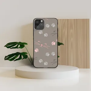 Ergonomic form Minimal Detail Texture Cats & Paws Printed Protective Case