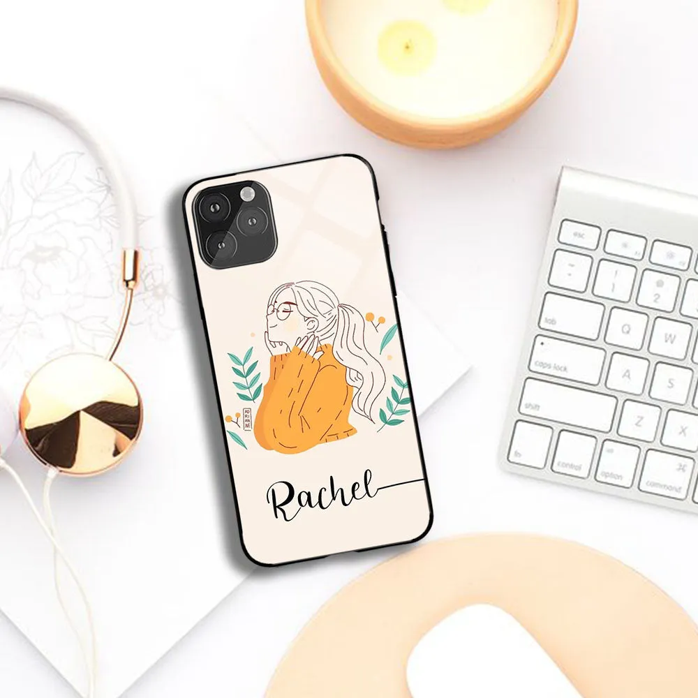 Born with Flower Girl Name Glossy Protective case Shock Absorbing Printed Graphic