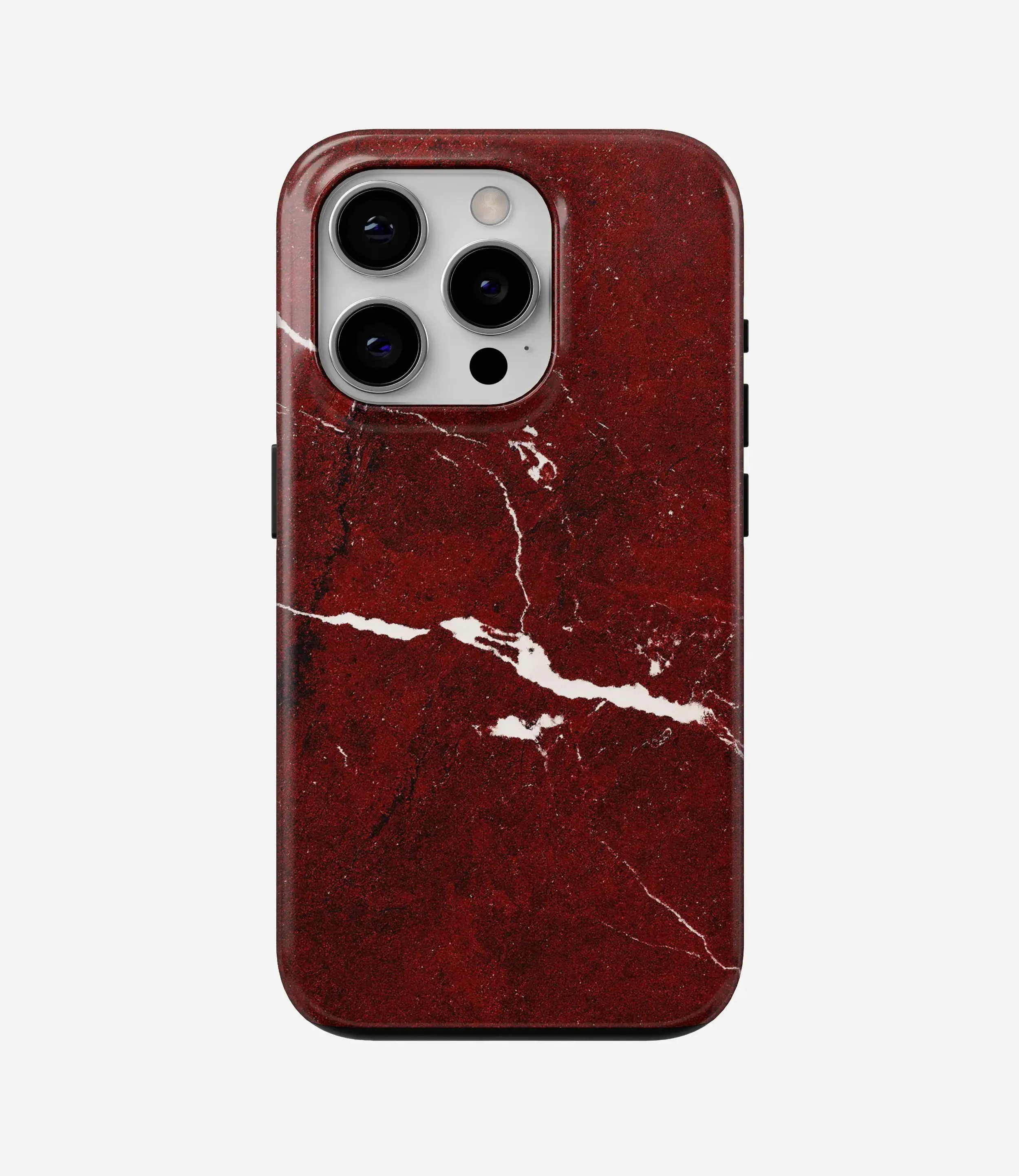 Compact Frame Crimson Marble Vein Glossy Armoured Case