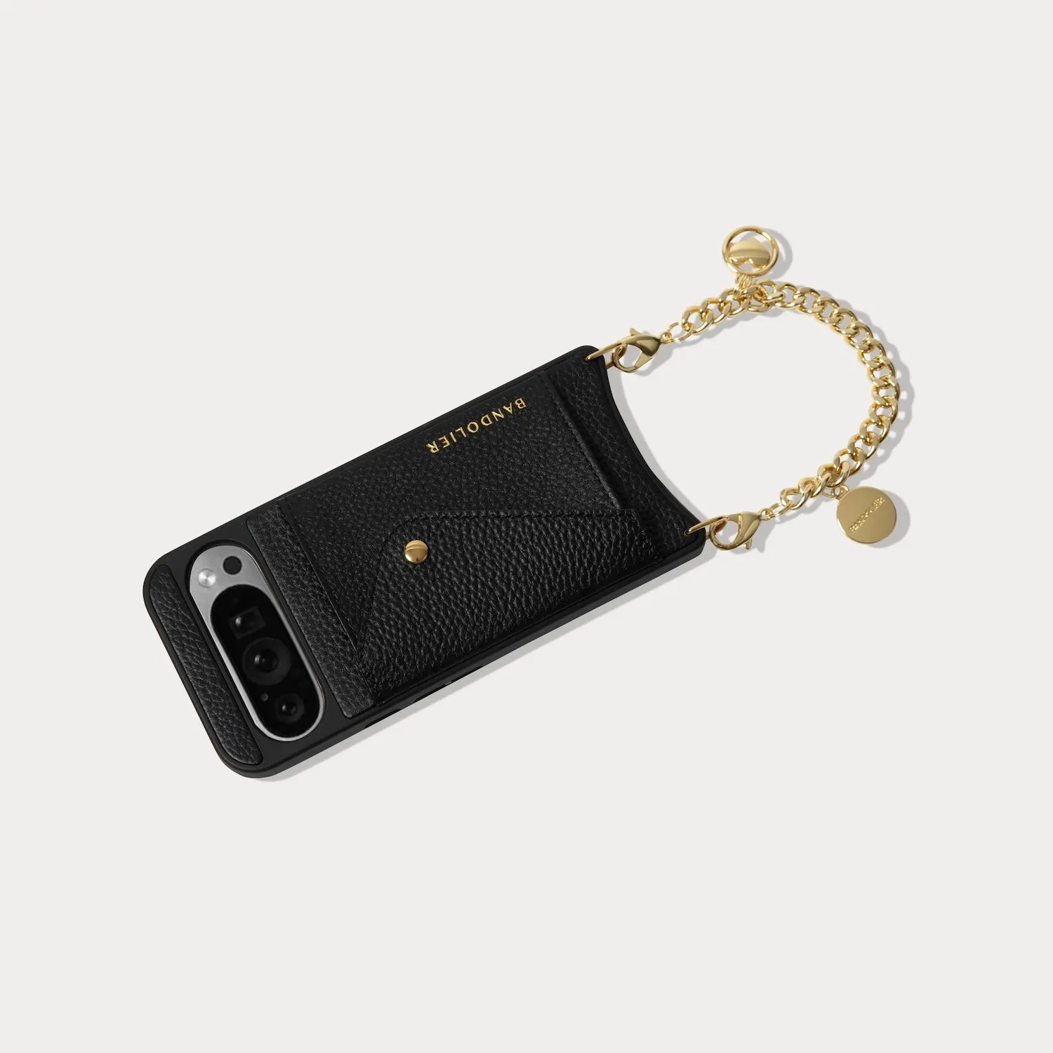 Charm Pixel Wristlet - Black/Gold Rugged Outline Soft Edge Detail