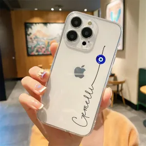 Evil Eye Symbol Name Transparent Silicone case Refined Protection Clear Finish