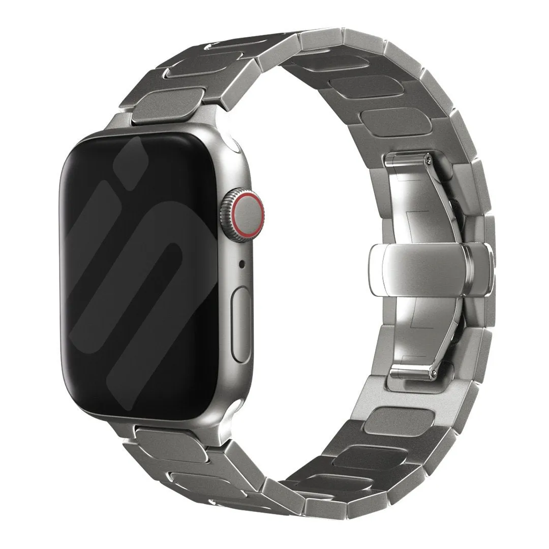 Travel Ready Apple Watch Bullet Titanium Strap (Titanium)