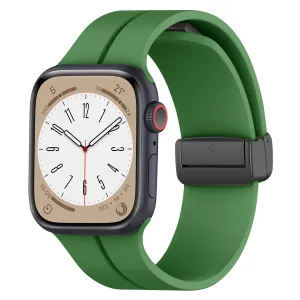 Modern Lifestyle Comfort Fashion Look Apple Watch Magnetic D-Buckle Strap (Army Green)