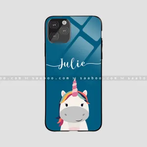 Glossy Protective Case With Unicorn Name Smooth Feel Matte Protection