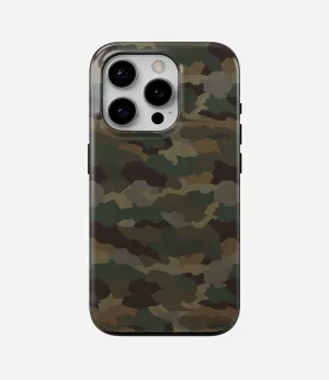 Classic Woodland Camo Glossy Armoured Case Protective Texture Finish