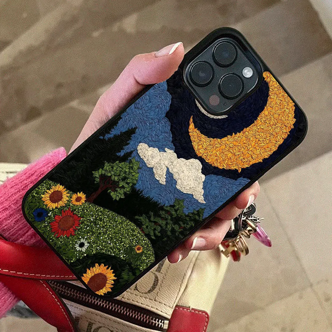 Van Gogh Style Phone Case Hybrid Pattern Lightweight accessory