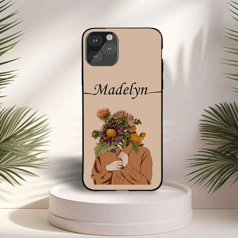 Smooth Look Purple Daisy Name Case