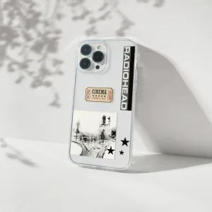 Anti glare Glossy Pattern Radiohead Cinema Aesthetic Silicone Clear Case