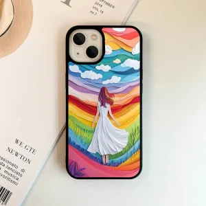 Rainbow Girl Printed Protective case Creative Design Lightweight Shell