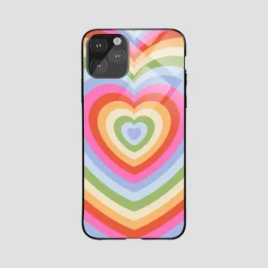 Rainbow Heart Designer Protective Case Minimalist Aesthetic Smooth Feel Surface