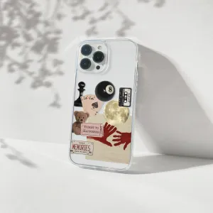 Shock Resistant Vivid Design Texture Memories Aesthetic Silicone Clear Case