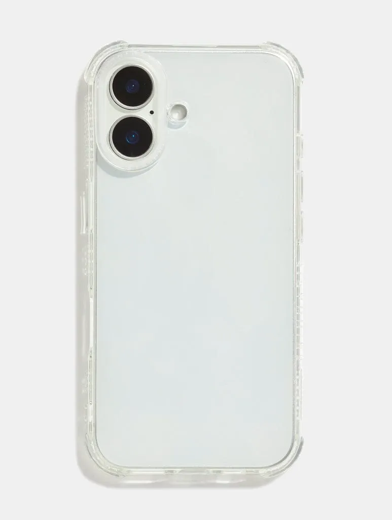 Modern Look Personalised Clear Shock iPhone Case With Clear Camera Hole