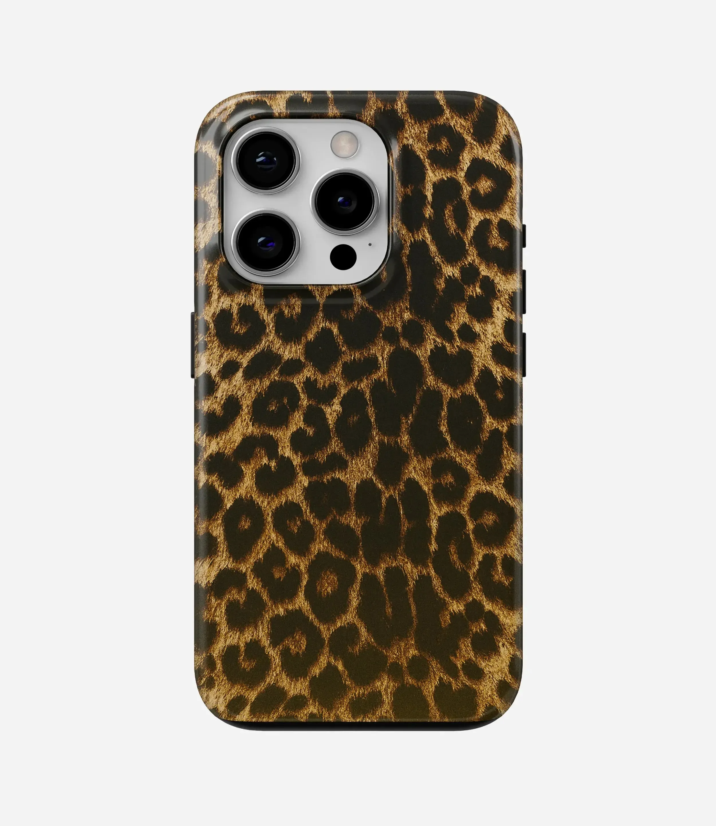 Elegant Build Desk Companion Golden Leopard Glossy Armoured Case