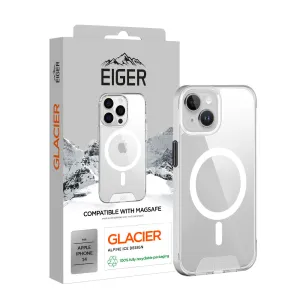 Rugged Edge Texture Eiger Glacier MagSafe Compatible Case for Apple iPhone 14 in Clear