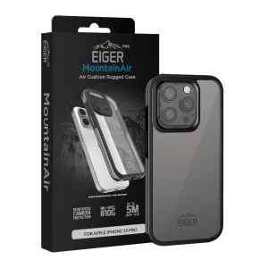 Trendy Pattern Clear Texture Eiger Pro MountainAir Case for Apple iPhone 15 Pro in Black