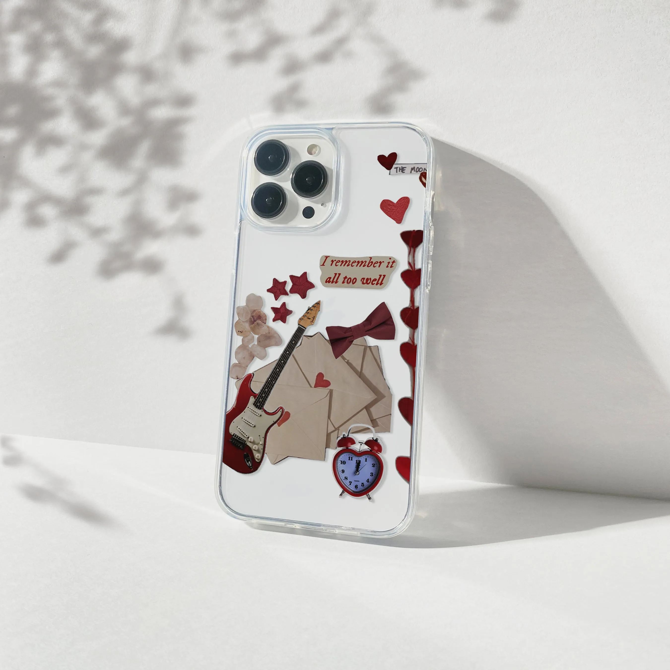 Rememberance Vintage Aesthetic Silicone Clear Case Ergonomic Shape