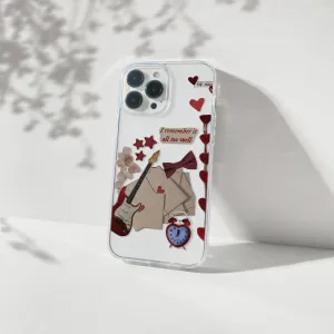 Rememberance Vintage Aesthetic Silicone Clear Case Ergonomic Shape