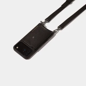 Modern Build Texture Remi Magnet Wallet Crossbody Phone Case - Black/Pewter