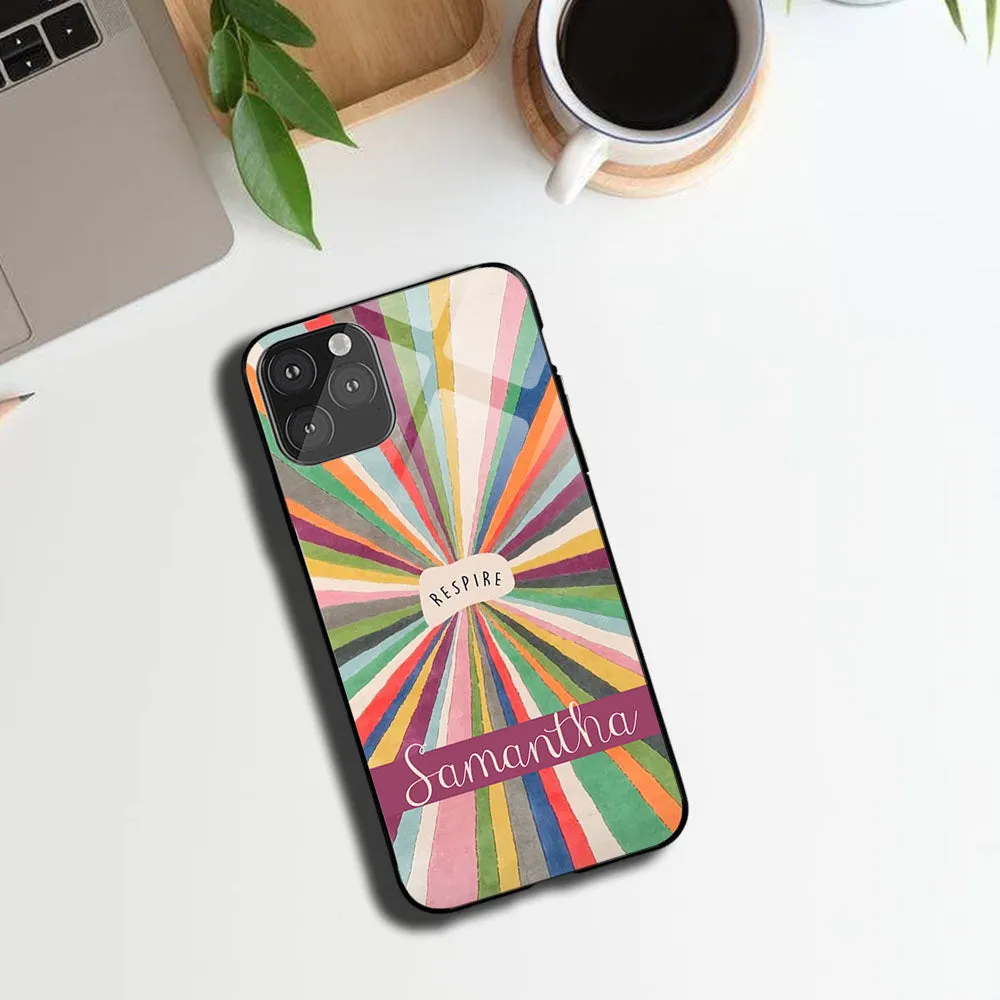 Polished Detail Comfort Shape Respire Rainbow Name Glossy Protective case