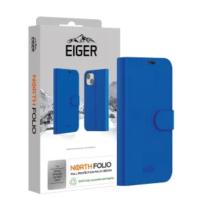 Eiger North Folio Case for Apple iPhone 16 Pro Max in Blue Gloss Finish Texture