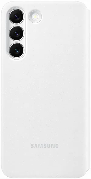 Samsung Galaxy S22 Plus Clear View Cover White - EF-ZS906CWEGEW Ergonomic form Elegant Texture