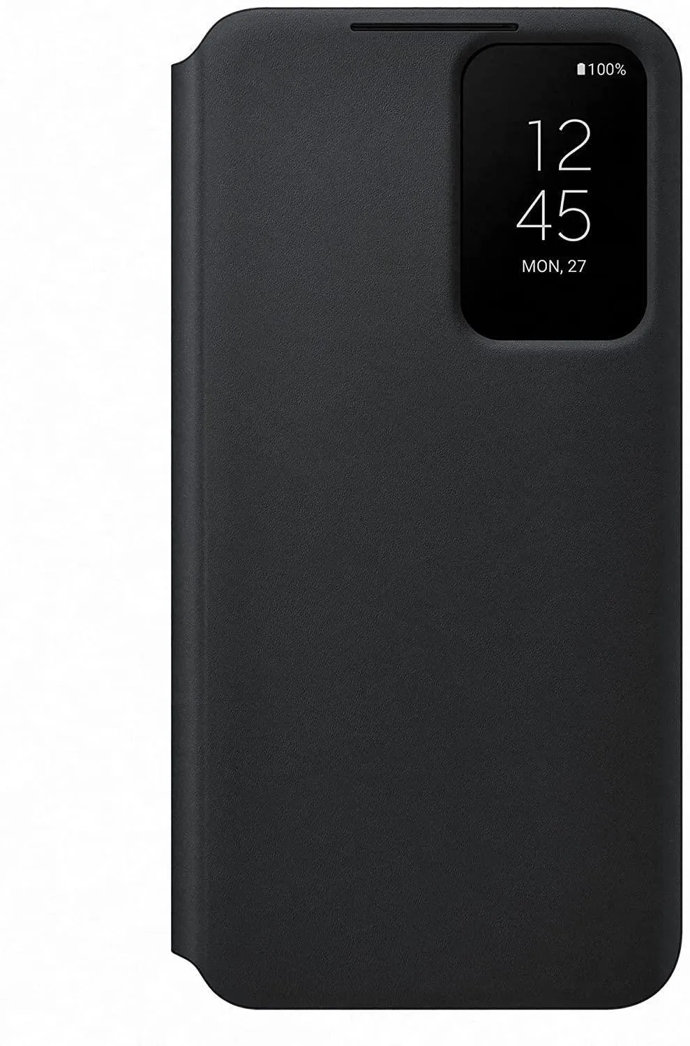 Soft Surface Layer Ergonomic grip Samsung Galaxy S22 Plus Smart Clear View Cover Black - EF-ZS906CBEGEW