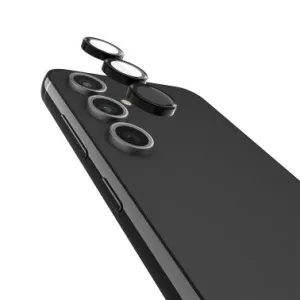 Comfort Texture Layer Modern Edge Layer Samsung Galaxy S23 FE 5G Case-Mate Aluminum Ring Glass Lens Protector - Black