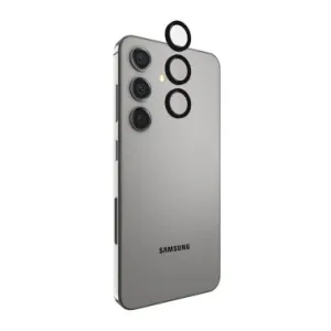 Samsung Galaxy S24 5G Case-Mate Aluminum Ring Glass Lens Protector - Black Hybrid Texture Layer