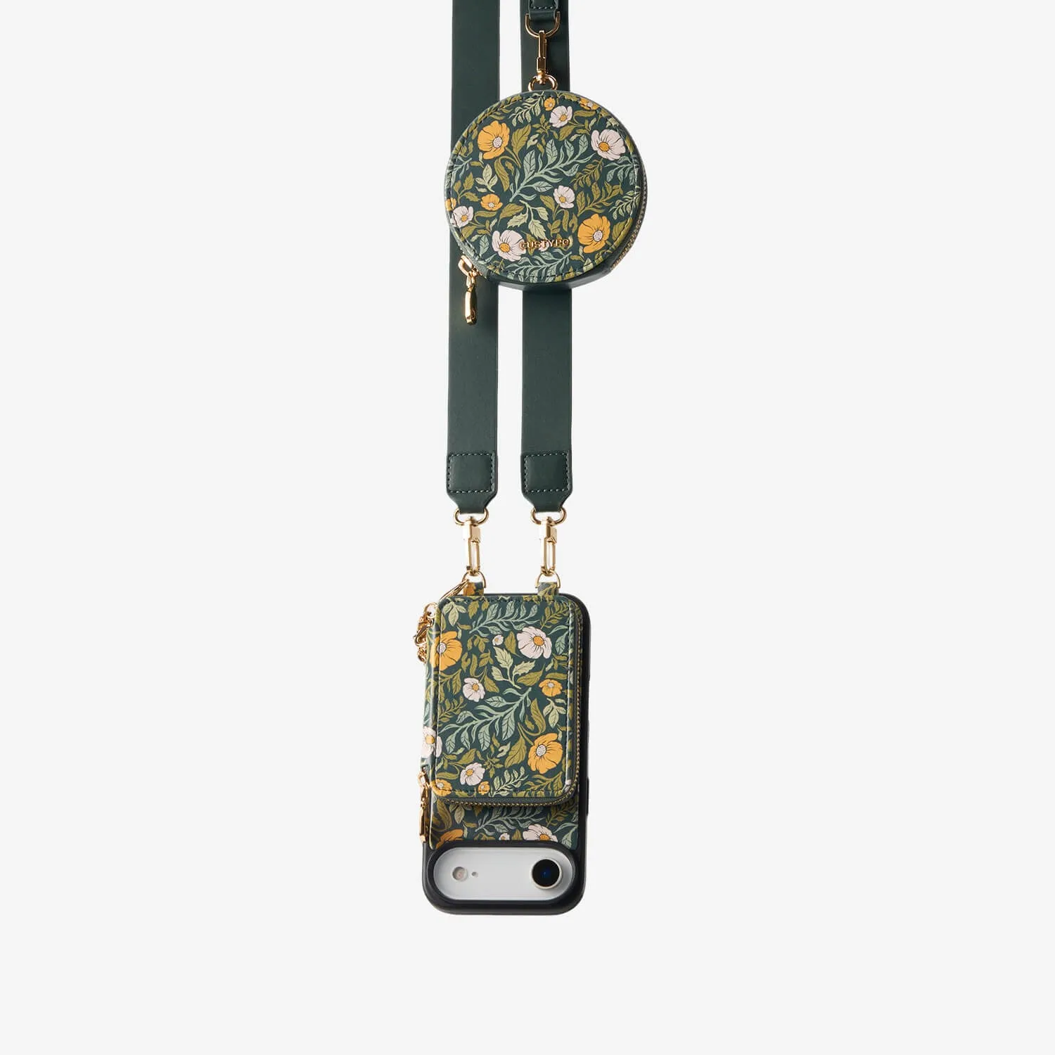 Simple Style Sara Torabi- Plant Theme Designer Crossbody Phone Case with Wallet