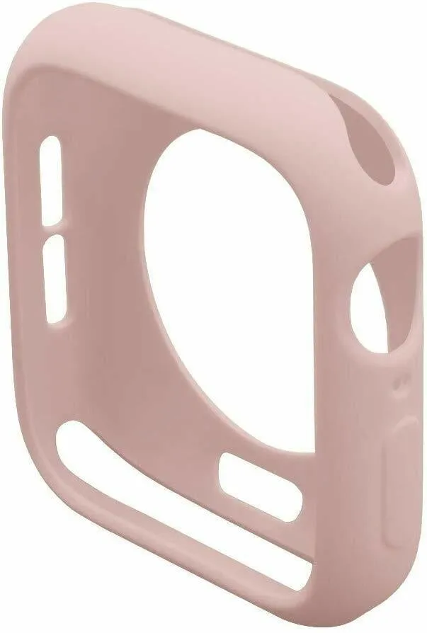 Rugged Guard Soft Grip Armor Apple Watch TPU Case (Grey/Pink)