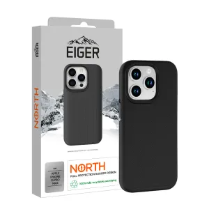 Eiger North Case for Apple iPhone 15 Pro Max in Black Comfort Finish Hard Plastic