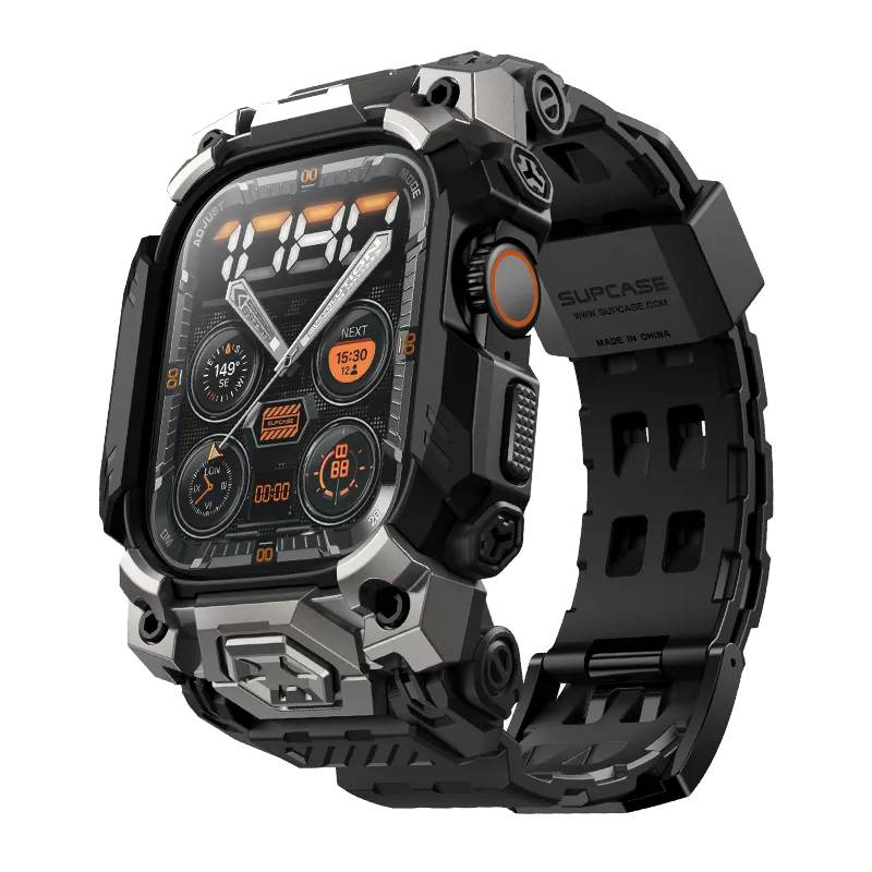 Apple Watch UB Ore Wristband Case (49mm)-Black Daily Shield Soft Armor Layer