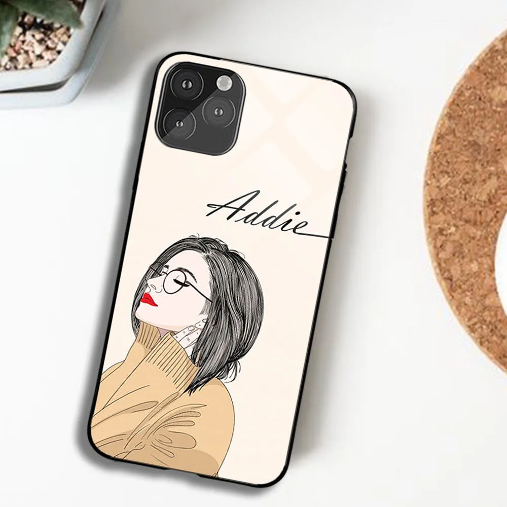 Soft Surface screw Perfect Girl Name Glossy Protective case