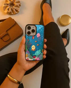 Matte Look Finish Sea theme Printed Protective case