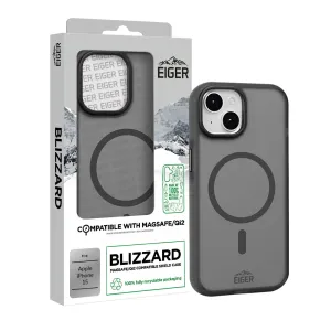 Easy Removal Drop Shield Eiger GRS Blizzard Magsafe Case for Apple iPhone 15 in Black