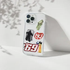 Colorful Accent Modern Grip Texture Six Nine Street Style Silicone Clear Case