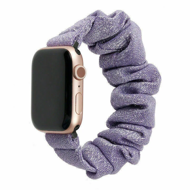 Apple Watch Scrunchie Strap (Shiny Purple) Daily Motion Comfort