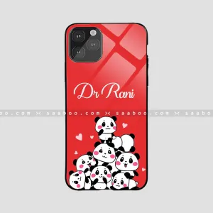 Smooth Surface Reusable Material Glossy Protective Case With Group Panda Name