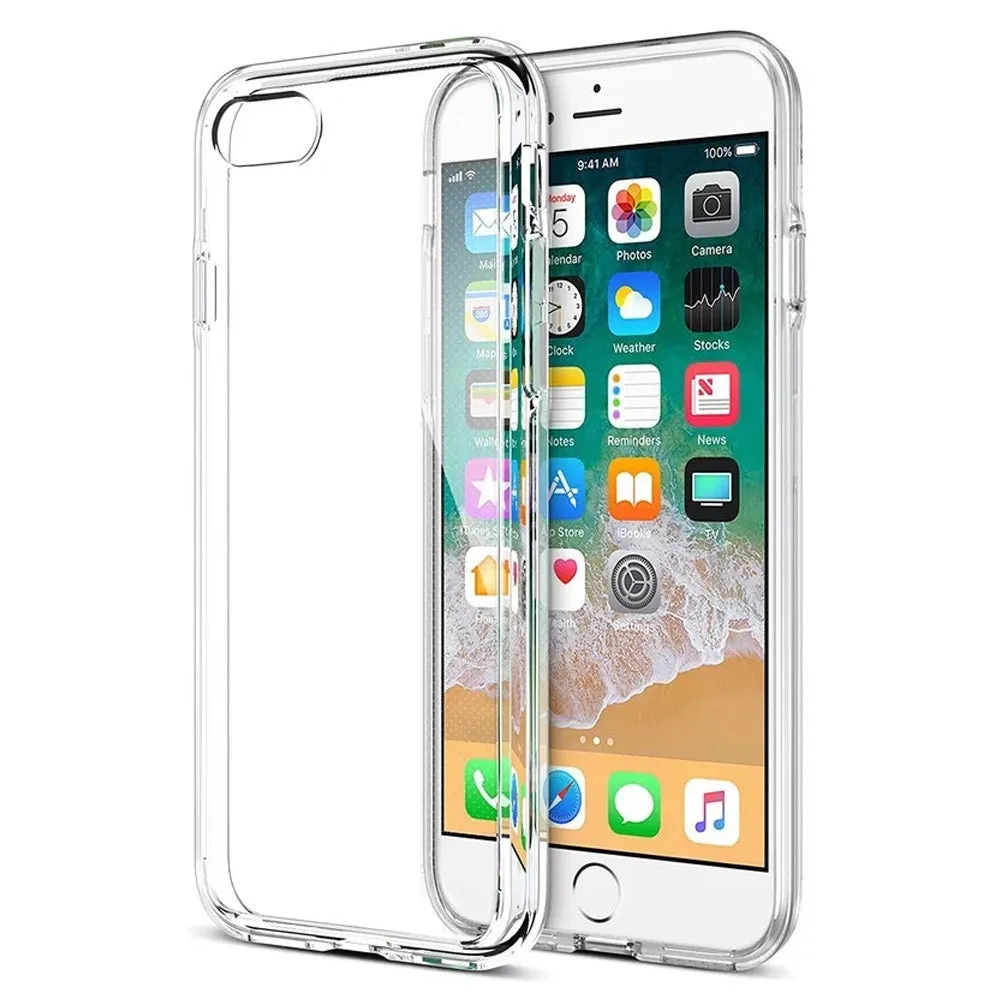 Soft Finish Layer Minimal Edge Design Protective Clear Case for Apple iPhone 8 Plus